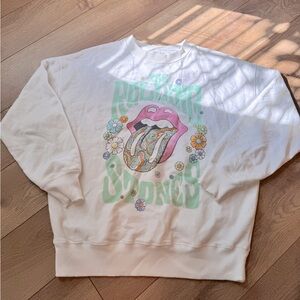 American Eagle Oversized Rolling Stones Graphic Sweatshirt XS